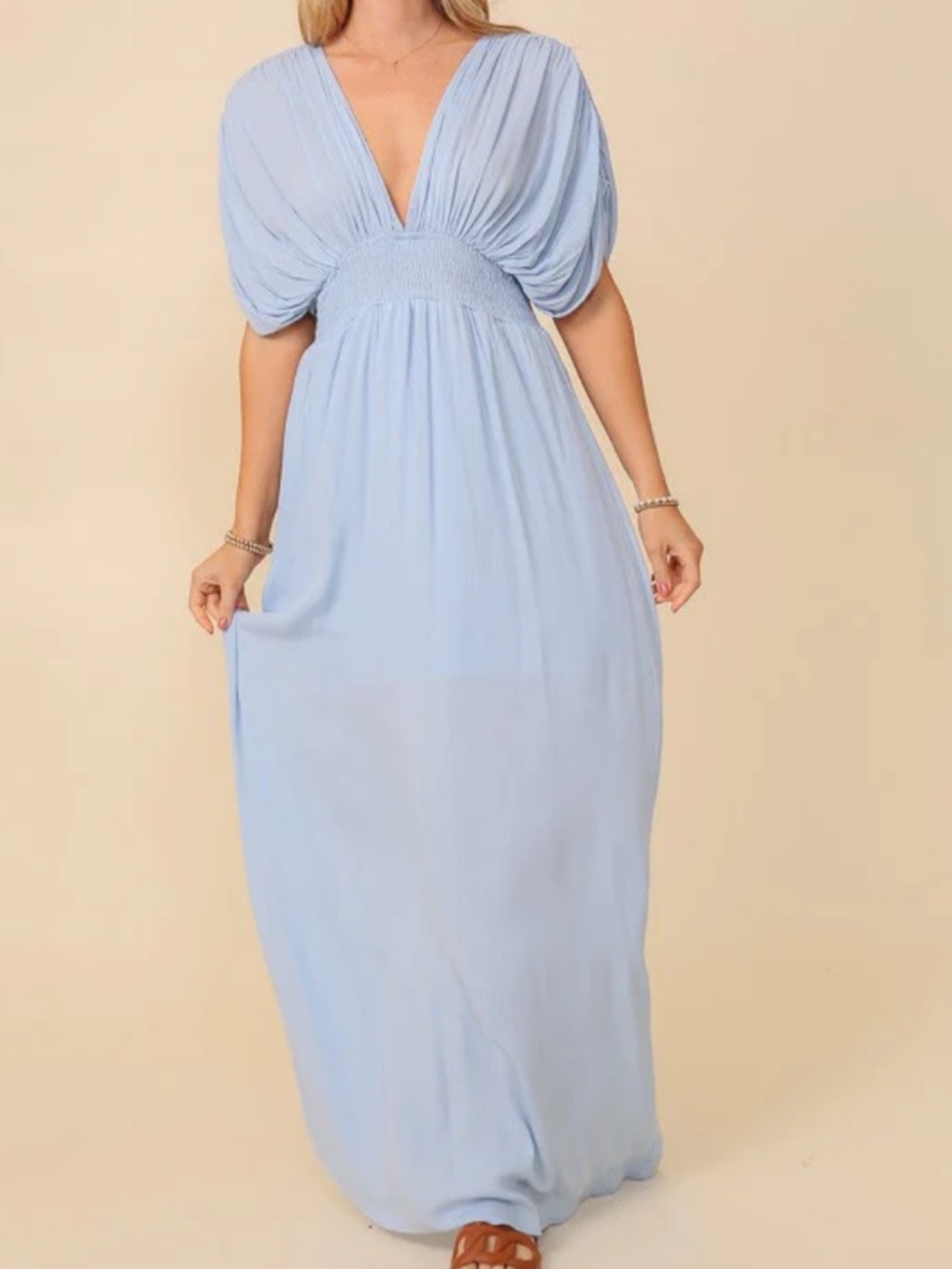 Smocked waist Maxi Dress  NWT